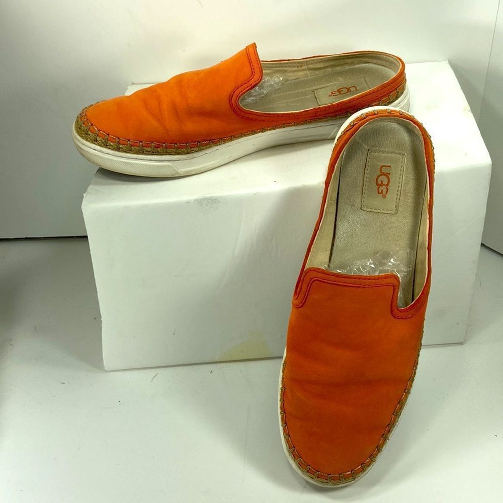 Womens UGG Australia Caleel Slip On Shoes Size 9.5Mule Leather pastel orange - Picture 2 of 5